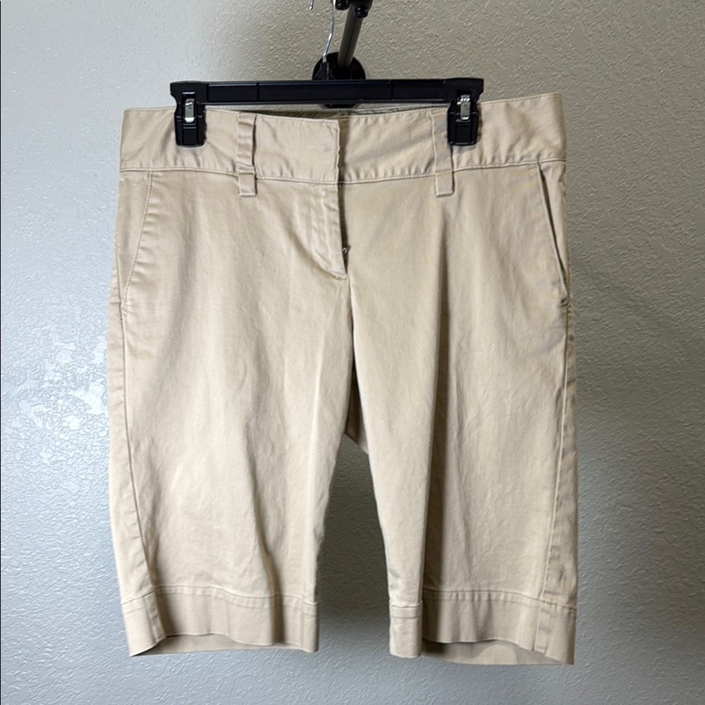 Beige Knee-Length Shorts
